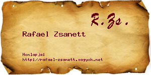 Rafael Zsanett névjegykártya